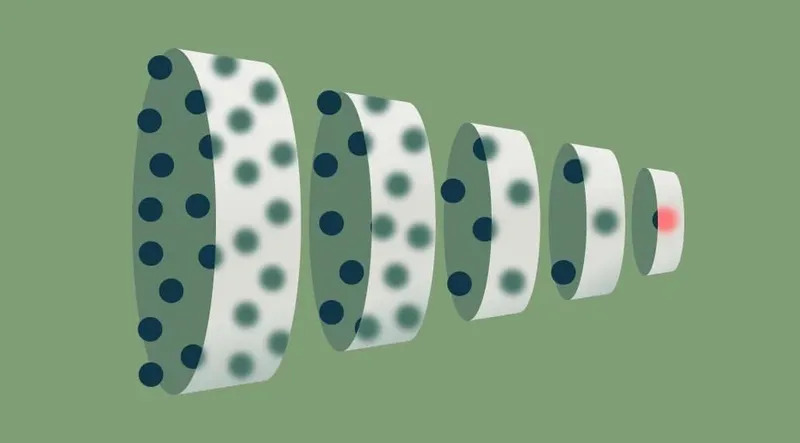 Illustration representing the clinical trial funnel