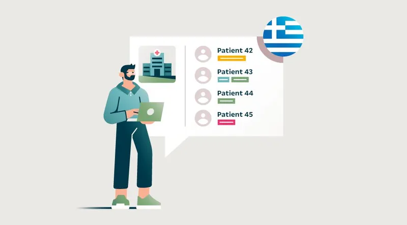 Illustration of greek man